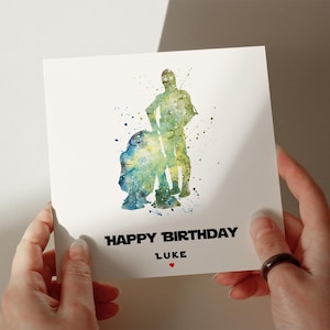 Tarjeta de cumpleaños, 350 g/m², tarjeta personalizada, tarjeta de felicitación, tarjeta para hijo, tarjeta para nieto, tarjeta para esposo n.º 134