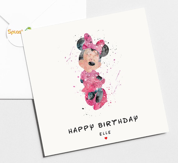 Minnie Birthday Card Personalised Card Card for Daughter - Etsy