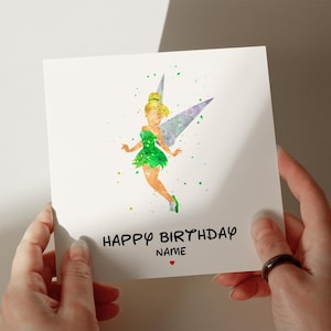 Tinkerbell-verjaardagskaart, gepersonaliseerde kaart, kaart voor zoon, kaart voor kleinzoon, 1e, 2e, 3e, 4e verjaardagskaart, kaart voor haar #635