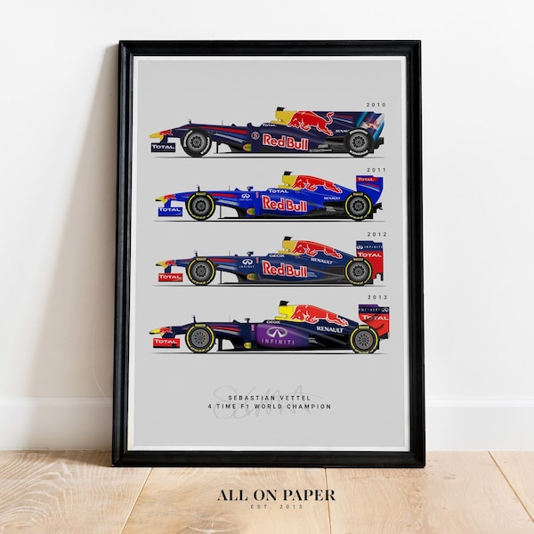 Póster de coches del Campeonato Mundial de Autos, ilustraciones de carreras dibujadas a mano, colección de pilotos