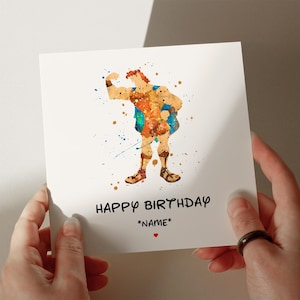 Carte d'anniversaire Hercule, carte personnalisée, carte pour fils, carte pour petit-fils, 1er, 2e, 3e, 4e anniversaire, carte pour elle #356