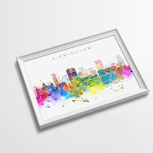 Birmingham Alabama Art Print Alabama Wall Art City Skyline Etsy