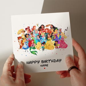 Princesses Birthday Card, Personalised Card, Card for Son, Card for Grandson, 1st, 2nd, 3rd, 4th Birthday Card, Card for her #636