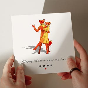 Tarjeta de aniversario del Sr. Fox, tarjeta personalizada, tarjeta para hijo, tarjeta para nieto, tarjeta para esposo, tarjeta para hija n.° 27