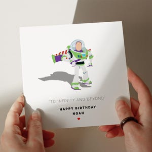 Carte d'anniversaire buzz, carte personnalisée, carte pour fille, carte pour petite-fille, carte pour femme, carte pour soeur #8