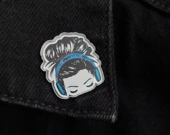 Boyband fangirl acrylic pin