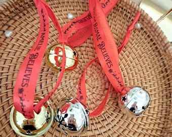 Personalised Santa’s Believe Bell, Christmas Eve Box Filler, Believe Bell with Tag & Ribbon, Magical Gift from Santa,  Stocking Stuffer