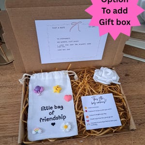 Little Bag of Friendship, Sentimental Gift of Reminders, Comfort & Support Gift for Friend,Thinking of You Care Package, Encouragement gift image 5