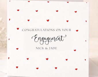 Biglietto di fidanzamento personalizzato, congratulazioni per il tuo fidanzamento, matrimonio tra figlia, figlio, sorella e fratello, biglietto di fidanzamento