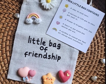 Little Bag of Friendship, Sentimental Gift of Reminders, Comfort & Support Gift for Friend,Thinking of You Care Package,  Encouragement gift