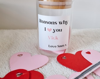 Galentines Personalised reasons why I love you jar, valentines day, gift for someone special, galentines day, gift for friend