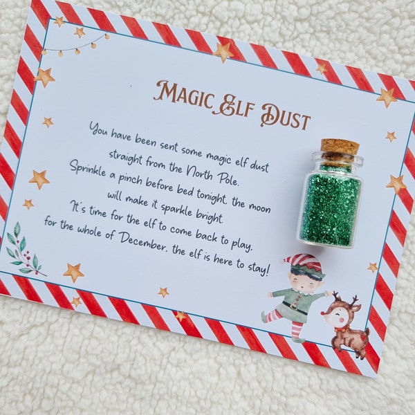 Magic elf dust, elf arrival, christmas magic