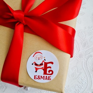 Personalised Christmas stickers, 24 custom stickers, Christmas wrapping, gift wrap, name tags, personalised tags