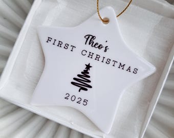 Personalised Baby's First Christmas Decoration,Tree Decoration,Keepsake Bauble Gift, Baby's 1st Christmas,Christmas Bauble,Ornament