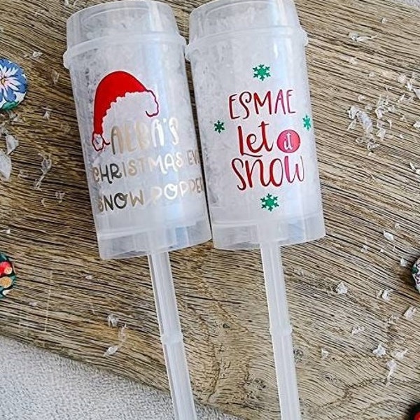 Neve alla vigilia di Natale, Snow Popper, regalo di Natale per bambini, riempitivo per scatole della vigilia di Natale, biodegradabile, regalo personalizzato