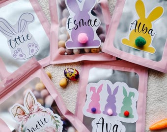 Personalised Easter treat bag, Easter treat pouches, personalised bag, Easter box filler, Easter bunny box, custom bag, Easter gift, present