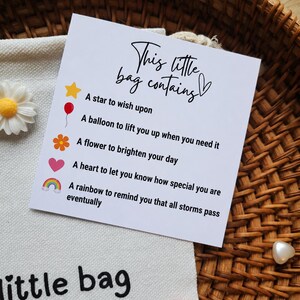 Little Bag of Friendship, Sentimental Gift of Reminders, Comfort & Support Gift for Friend,Thinking of You Care Package, Encouragement gift image 3