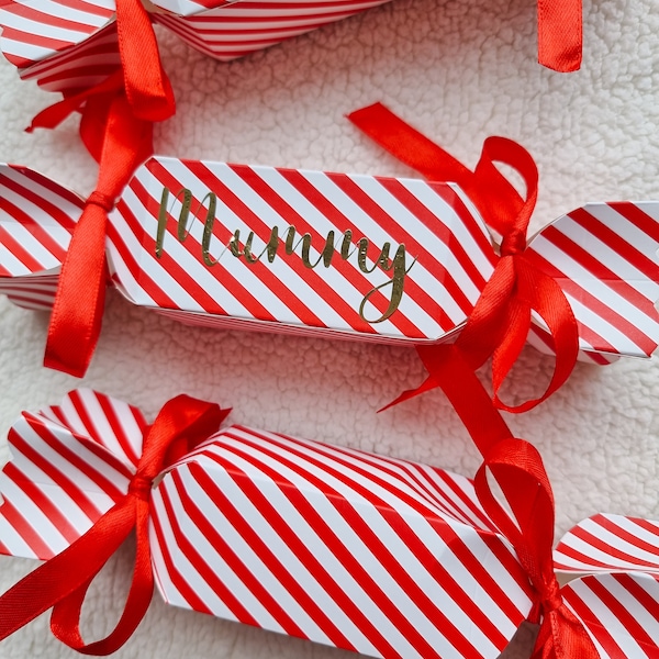 Galletas navideñas personalizadas, galletas rellenables, decoraciones de mesa navideñas, nombres de lugares de mesa