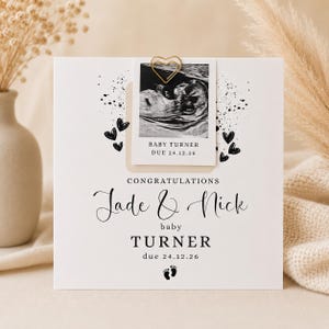 "Glückwünsche auf Schwangerschaft Karte, Baby Scan Karte, Ultraschall Glückwunschkarte, New Baby Karte, Schwangerschaftsankündigungen, erwarten Baby."