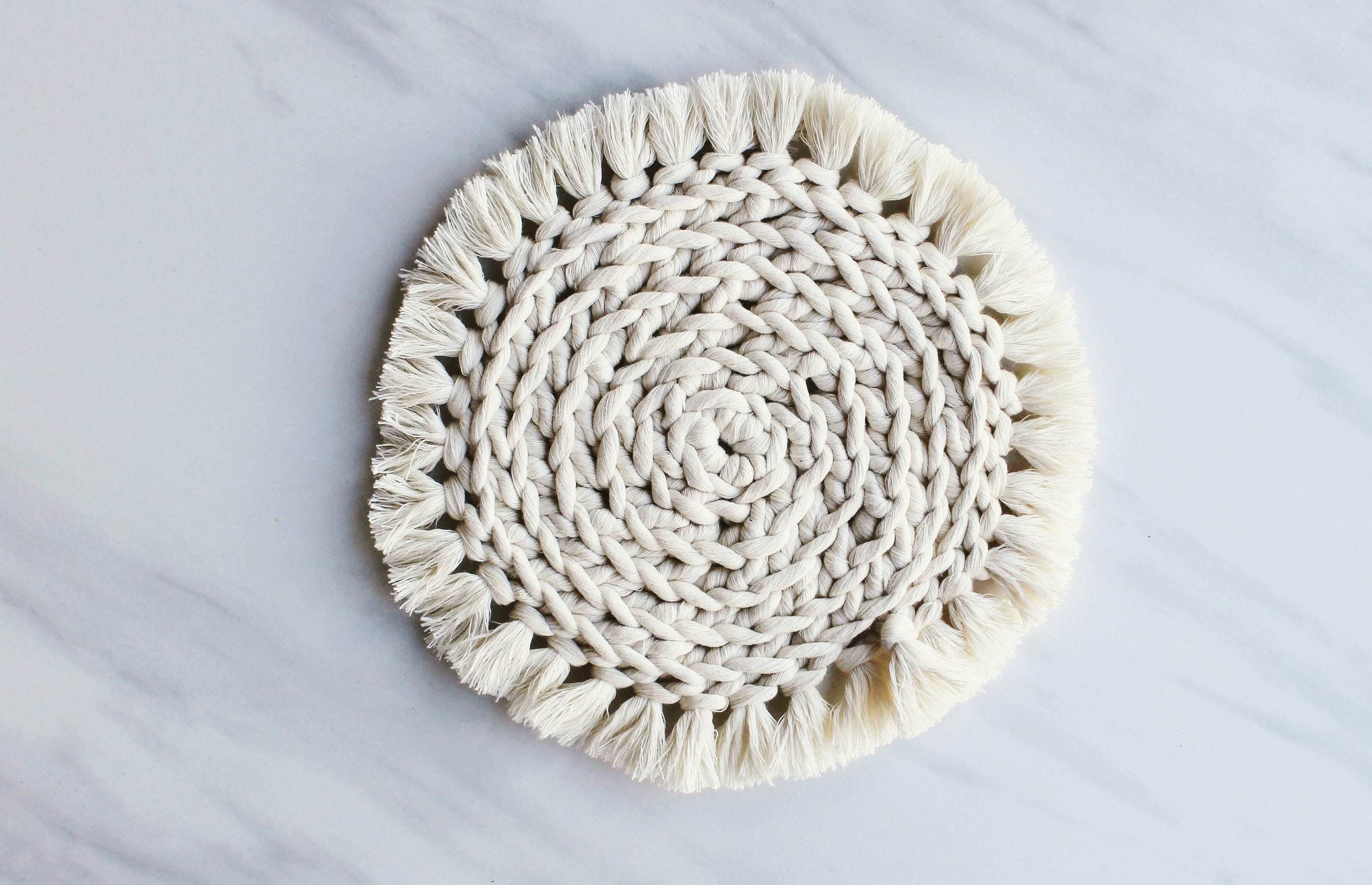 COASTAL ROPE TRIVETS Beach Living Handmade Coastal Home Etsy
