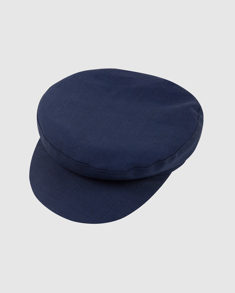 Greek Fisherman's Hat Linen Blue