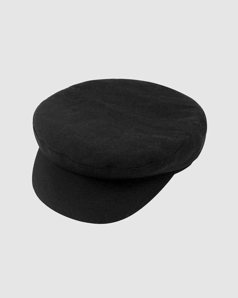 Greek Fisherman's Hat Linen Black