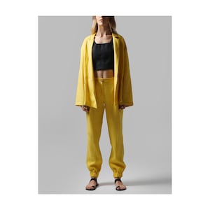 Linen Suit with oversized blazer and straight pants