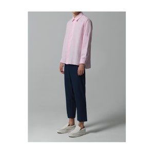 Linen Men&#39;s Button Up Shirt