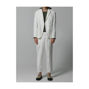 Linen Men&#39;s Blazer Jacket Slim Fit