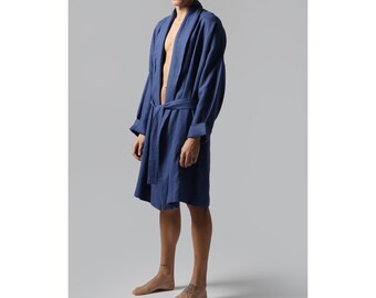 Men's Linen Robe | VISALTES Ethical and Sustainable Fashion