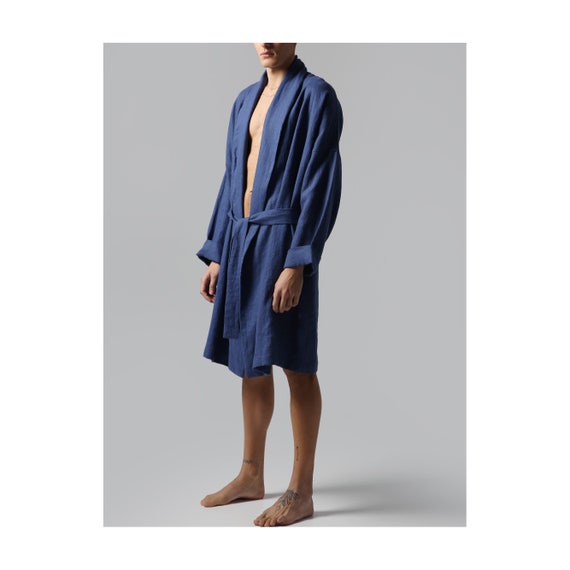 Men's Linen Robe VISALTES Ethical and Sustainable Etsy