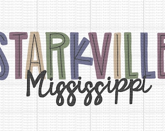 Starkville Mississippi Digital Download - PNG - Sublimation - MSU - Dawgs