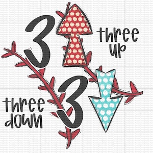 3 up 3 down - PNG - Baseball Life - Softball Life