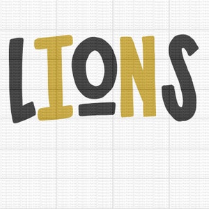 Löwen Digital Download - PNG - Gold und Schwarz - Sublimation