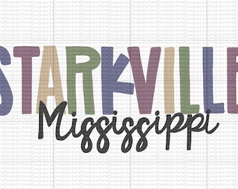Starkville Mississippi Digital Download - PNG - Sublimation - MSU - Dawgs