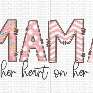 Esta mamá lleva su corazón en la manga - PNG - Sublimación - Mamá - Momma
