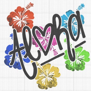 Aloha Hawaiian Digital Download - PNG - Sublimation