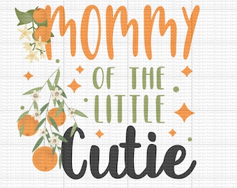 Maman de la petite mignonne - Orange - Mama - Momma Mia - This Mama porte son cœur sur sa manche - PNG - Sublimation - Momma - Western