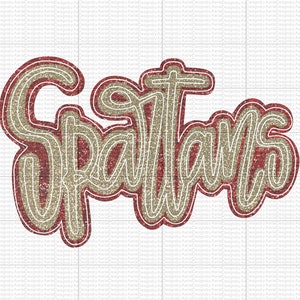 Spatans Cursive Spartans Digital Download - PNG - Faux Applique - Glitter - Etsy