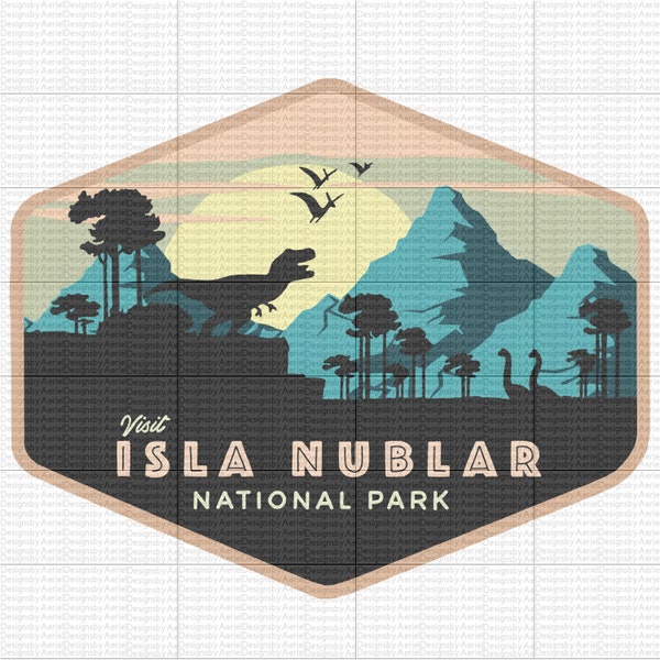 Isla Nublar - Jurassic Park - PNG - Sublimation