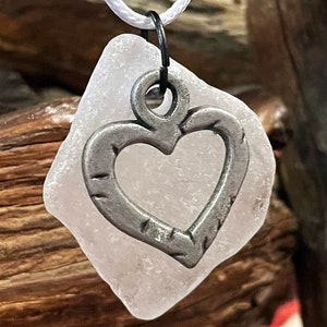 New York City Sea Glass Necklace - When Hearts Align