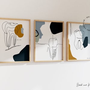 Images de dents en bleu | Image pour cabinet dentaire, art de salle d’attente, affiche de dentiste, spots, idées cadeaux étudiants, décor de médecin, télécharger
