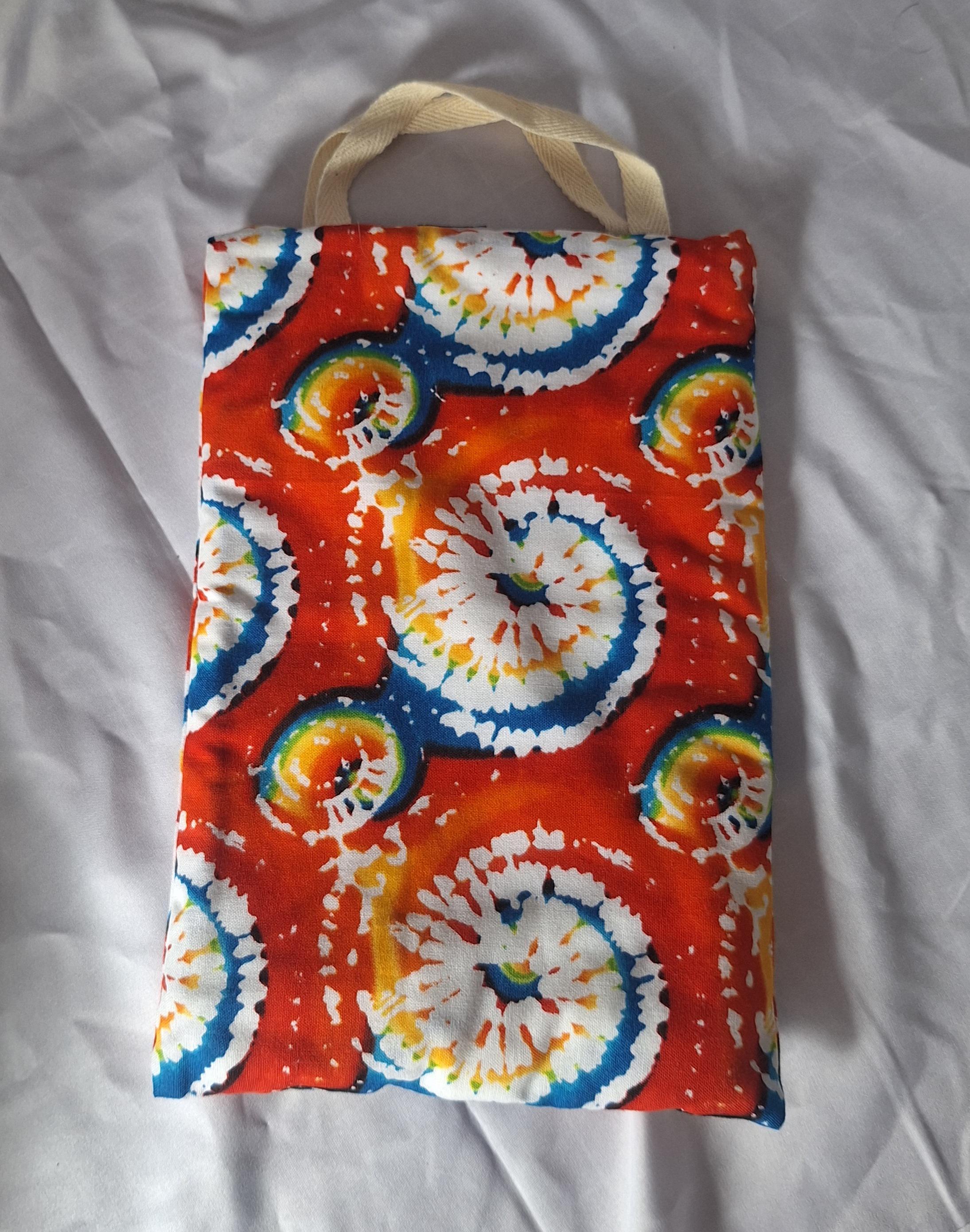 Red Tyedye Swirls Tablet Book Cozy Sleeve Holder Bag Hippie Gypsy Boho