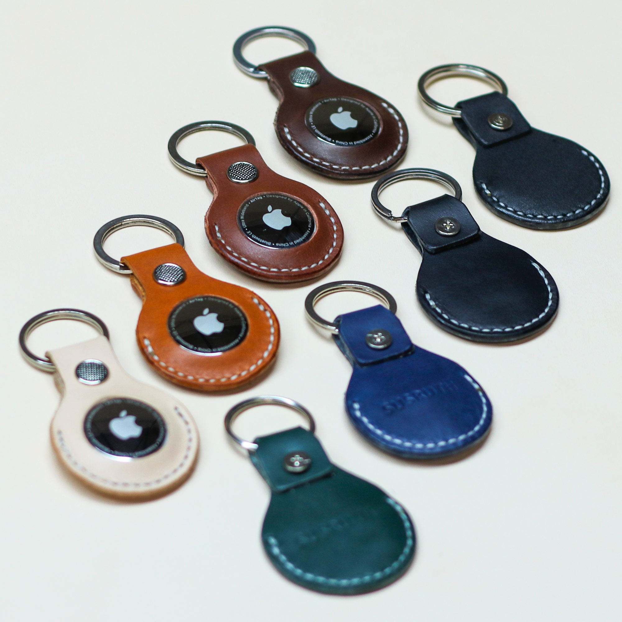 Apple Air Tag Premium Leather holder, Leather Air Tag Keychain, Air Tag Key Ring Leather Case, AirTag Case, Key Fob