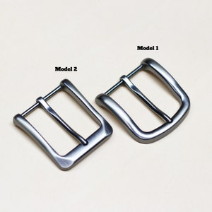 Matte Gray Belt Buckle for Men: Casual Metal Buckle (1-1/2&quot;/38mm)