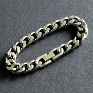 Titanium Steel Curb Link Bracelet: Stainless Steel Hip Hop Chain