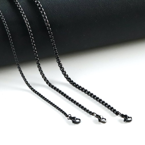 Black Stainless Steel Box Chain 