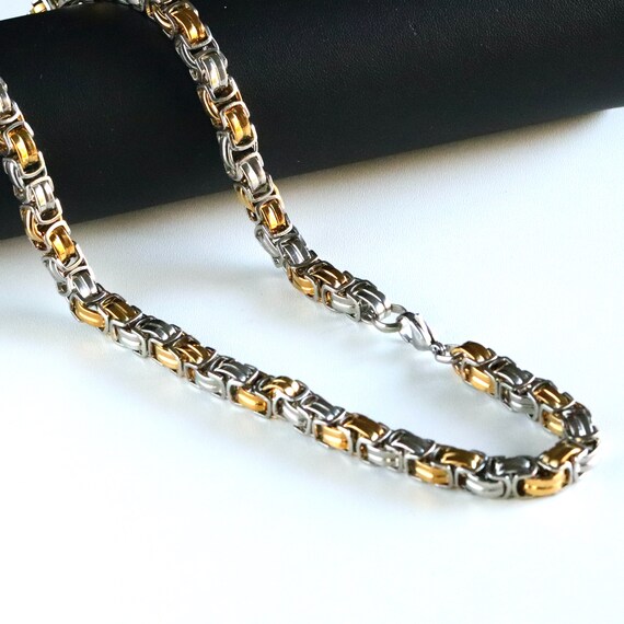 Two Tone Byzantine Chain Necklace for 