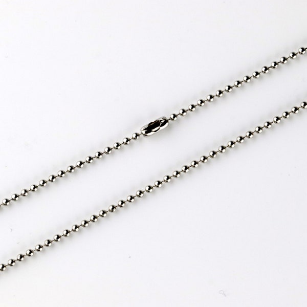 Stainless Steel Ball Chain Necklace Bar Ball Chain Military Tag Necklace Handmade Jewelry Supplies Wholesale