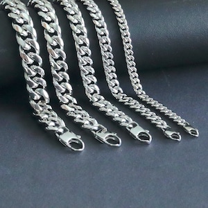 Cuban Link Bracelet, Stainless Steel Curb Link Chain Bracelet, Hip Hop Chain, Thick Non Tarnish Chain, Gift for Men